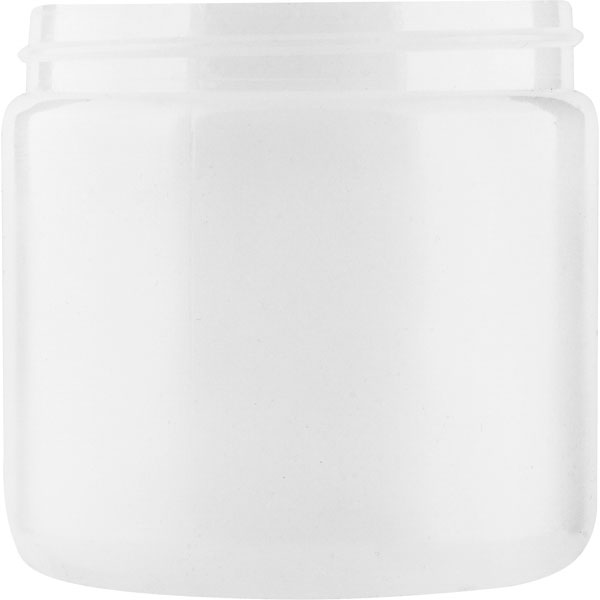 16 oz White HDPE Plastic Wide Mouth Straight Sided Jars (Cap Not Included) - White BPA Free 89-400