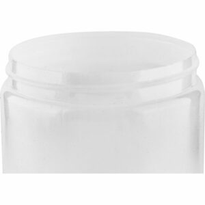16 oz White HDPE Plastic Wide Mouth Straight Sided Jars (Cap Not Included) - White BPA Free 89-400