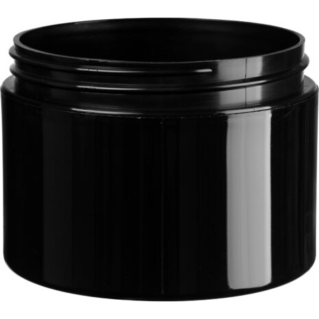 8oz Black Double Wall Jar Straight Sided 89mm, 89-400